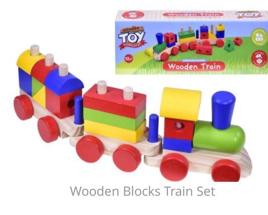 WOODEN BLOCKS TRAIN SET