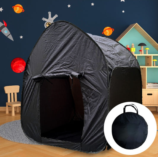 Black Sensory Pop Up Tent for Den Making with Carry Case – 105cm