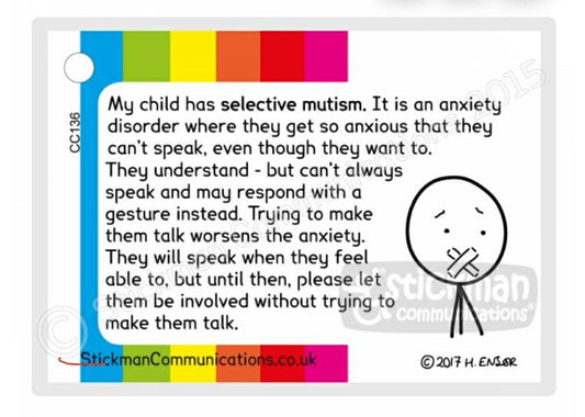 My Child has selective mutism card