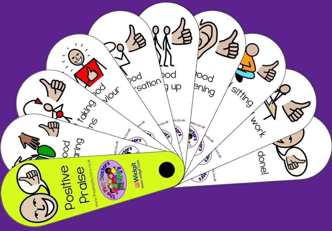 Positive Praise Fan-Give children praise for behaviour you would like repeated