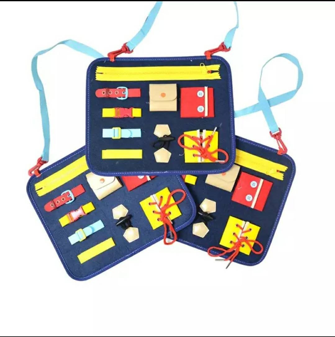 Busy Board-Colourful Activity Sensory Play-Stimulate motor skills, learning and fun-Educational Toy-Dementia Fidget