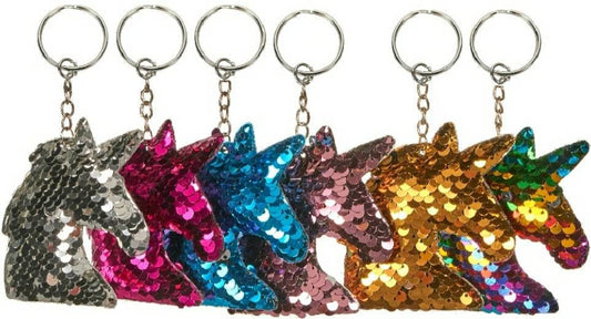 Unicorn Sequin Colour Change Keyring