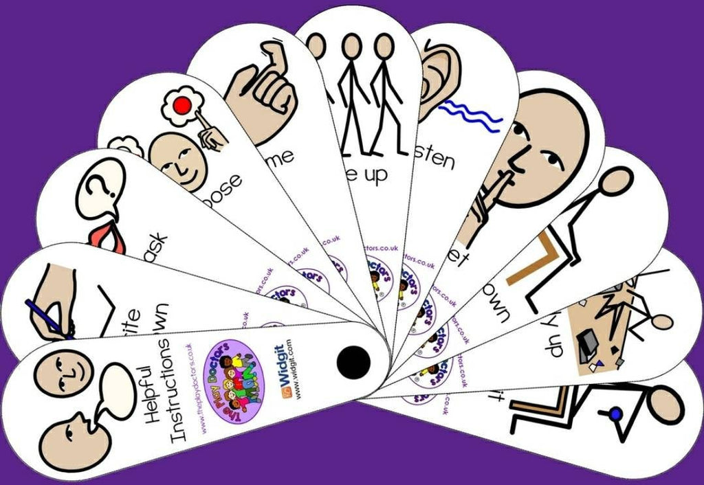 School Fans 4 Pack Mixed Set-4 pack of communication fans to aid children at school.
