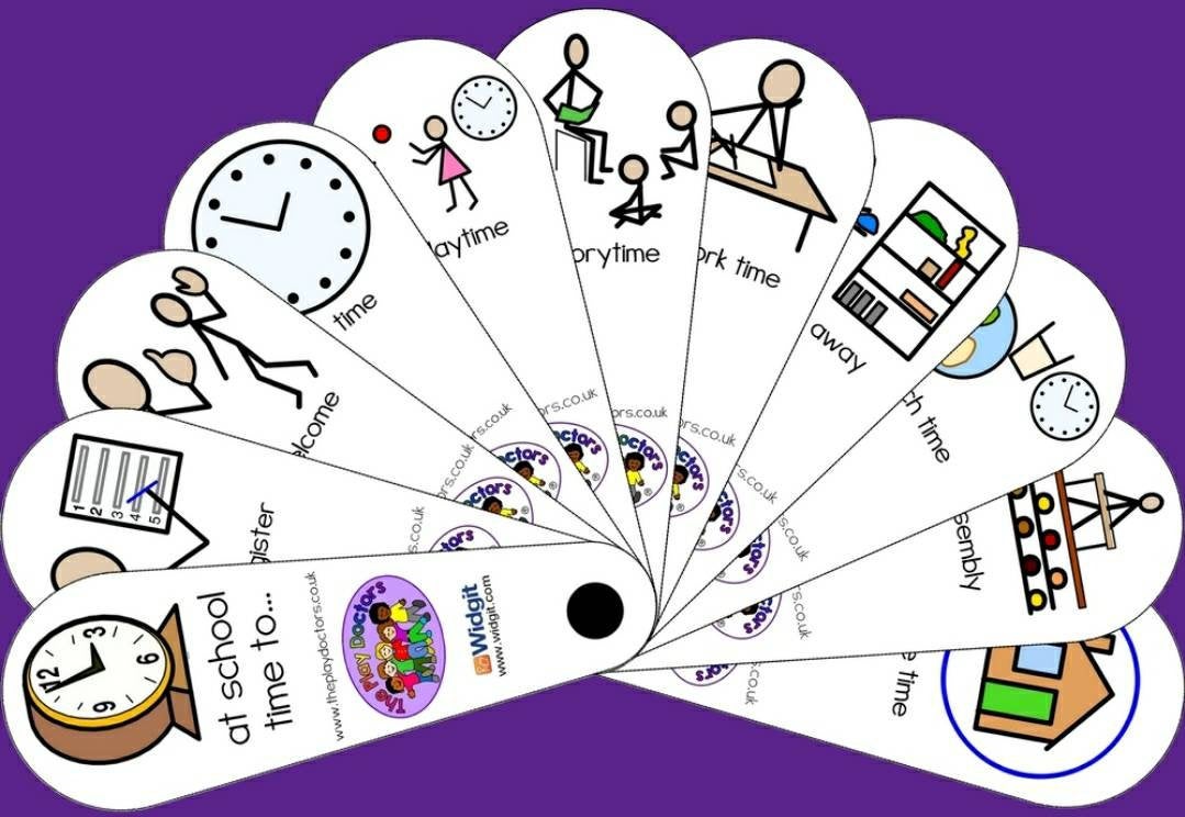 School Fans 4 Pack Mixed Set-4 pack of communication fans to aid children at school.
